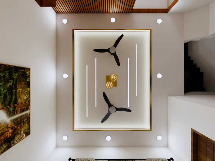 False Ceiling interior design by Lamek Interiors, Chennai