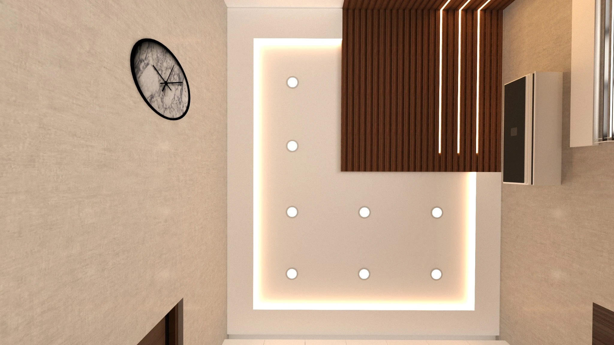 False ceiling and lighting by Lamek Interiors