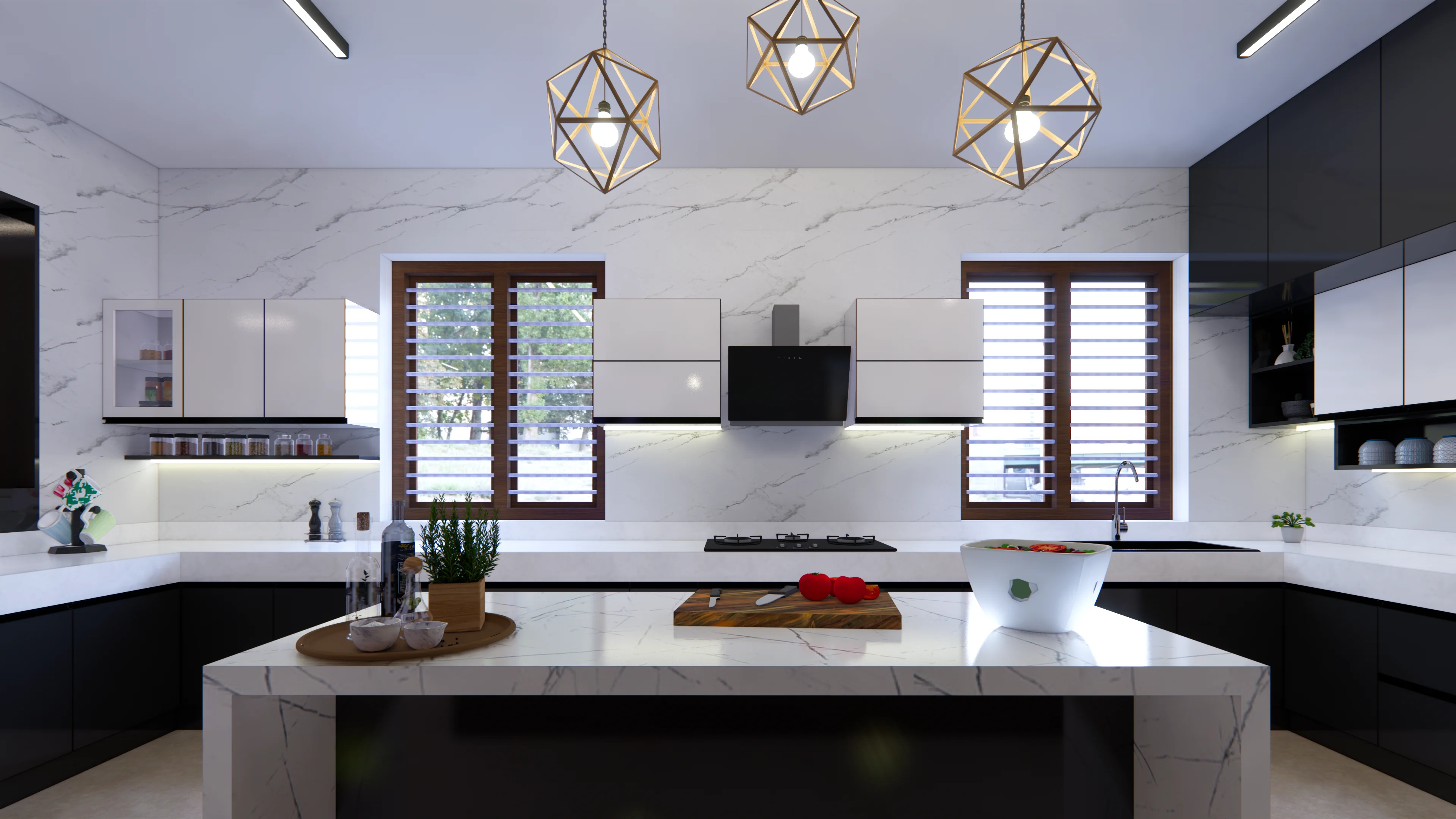 Modular kitchen interior by Lamek Interiors