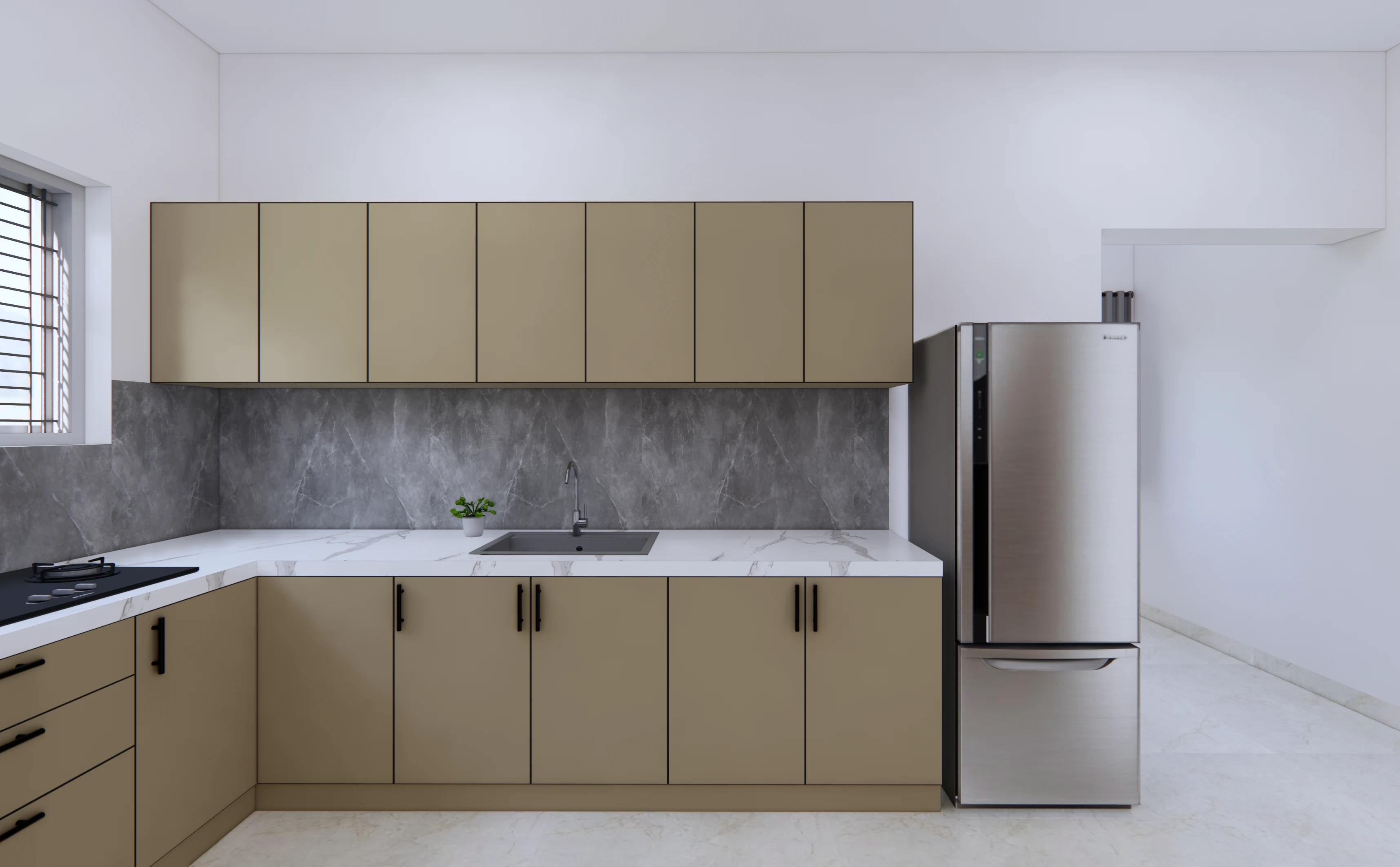 Modular kitchen interior by Lamek Interiors