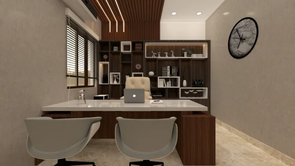 Office interior design by Lamek Interiors, Chennai