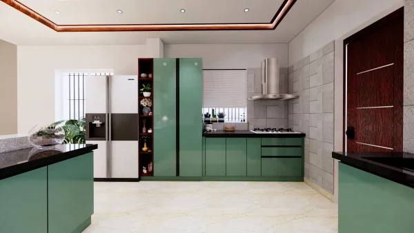 Modular Kitchen interior design by Lamek Interiors, Chennai