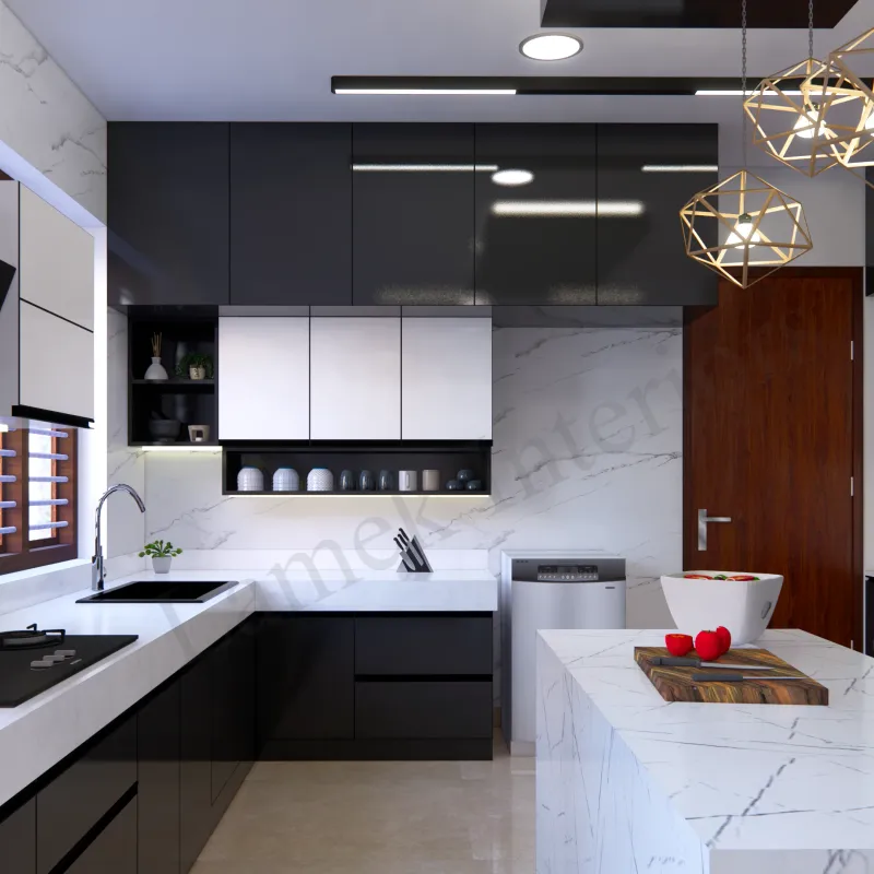 Modular kitchen built by Lamek Interiors
