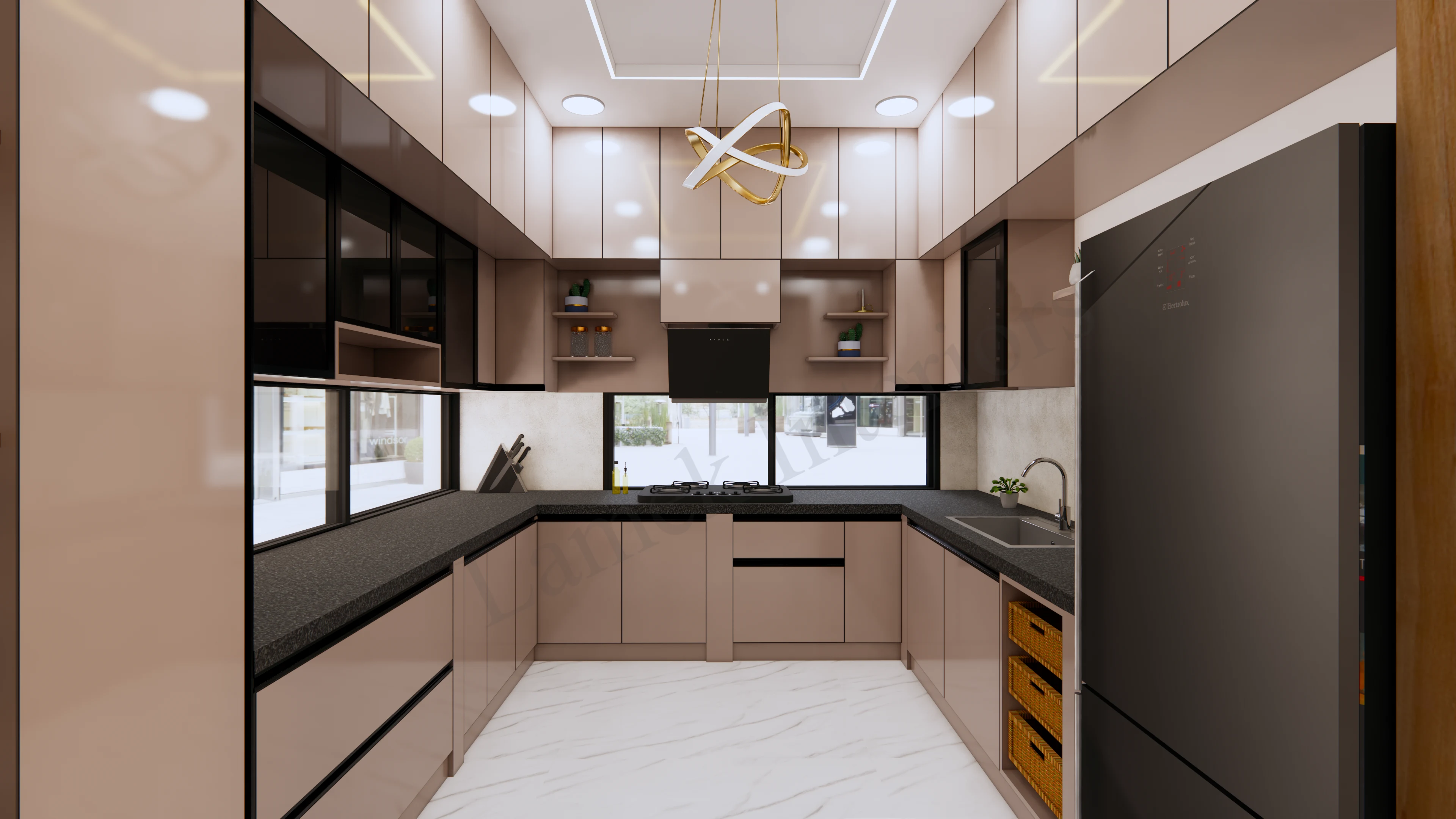 Modular kitchen interior by Lamek Interiors