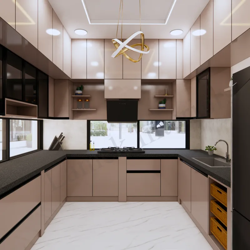 Modular kitchen built by Lamek Interiors
