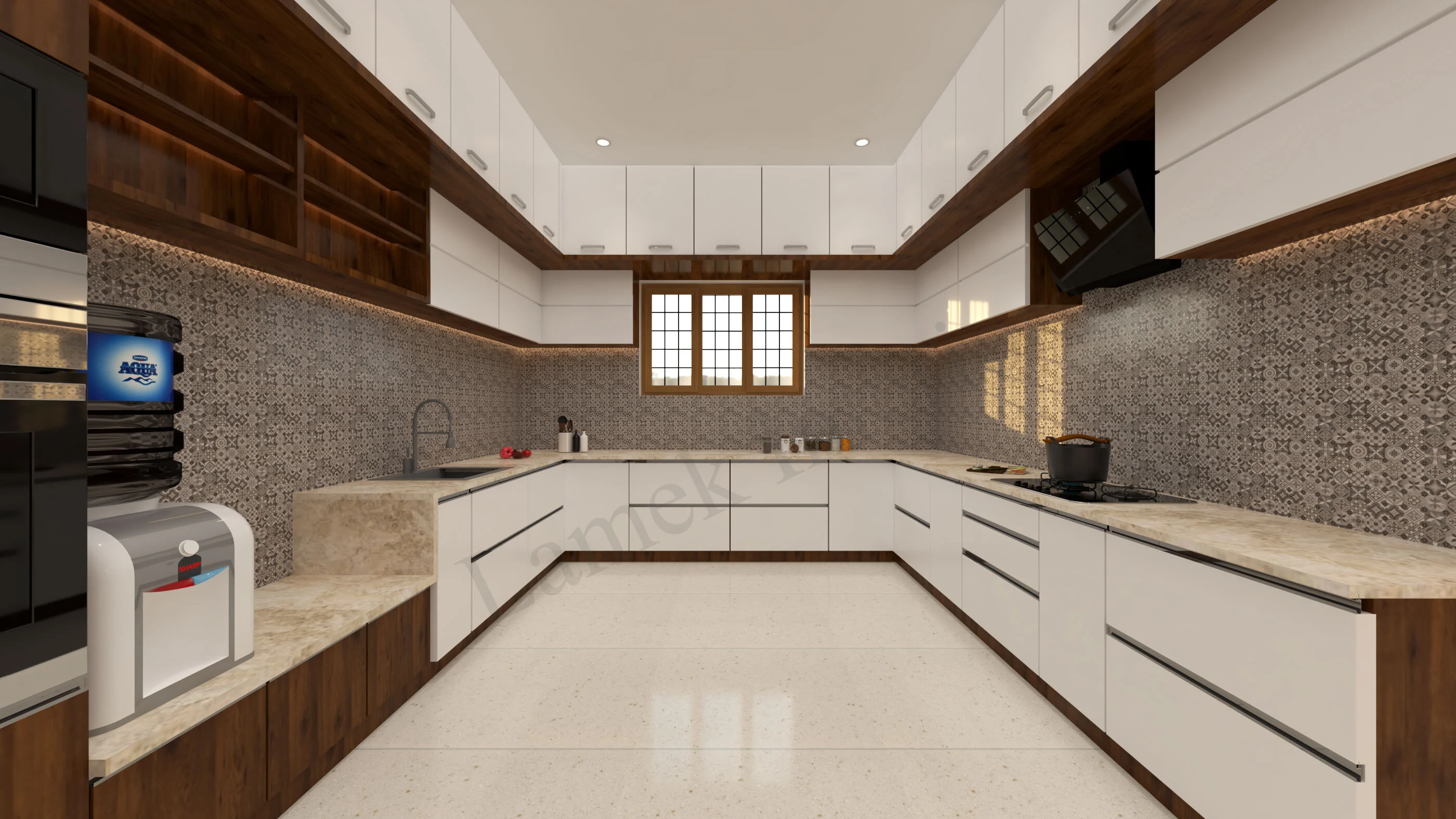 Modular kitchen interior by Lamek Interiors