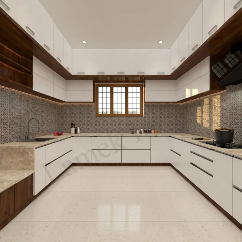 Modular kitchen built by Lamek Interiors