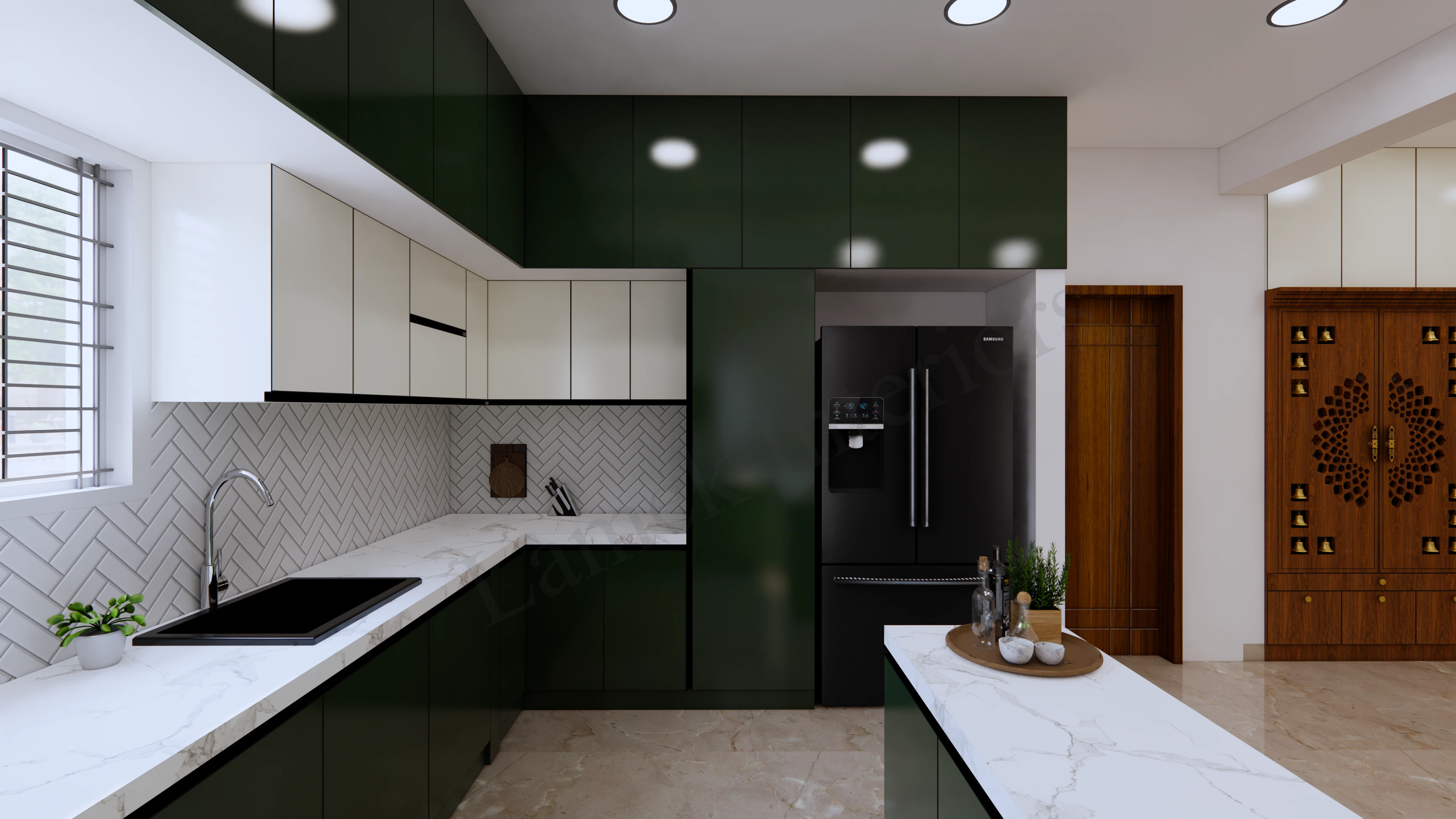 Modular kitchen interior by Lamek Interiors