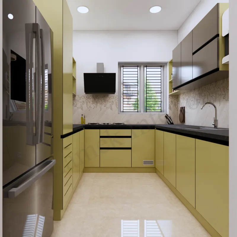 Modular kitchen built by Lamek Interiors