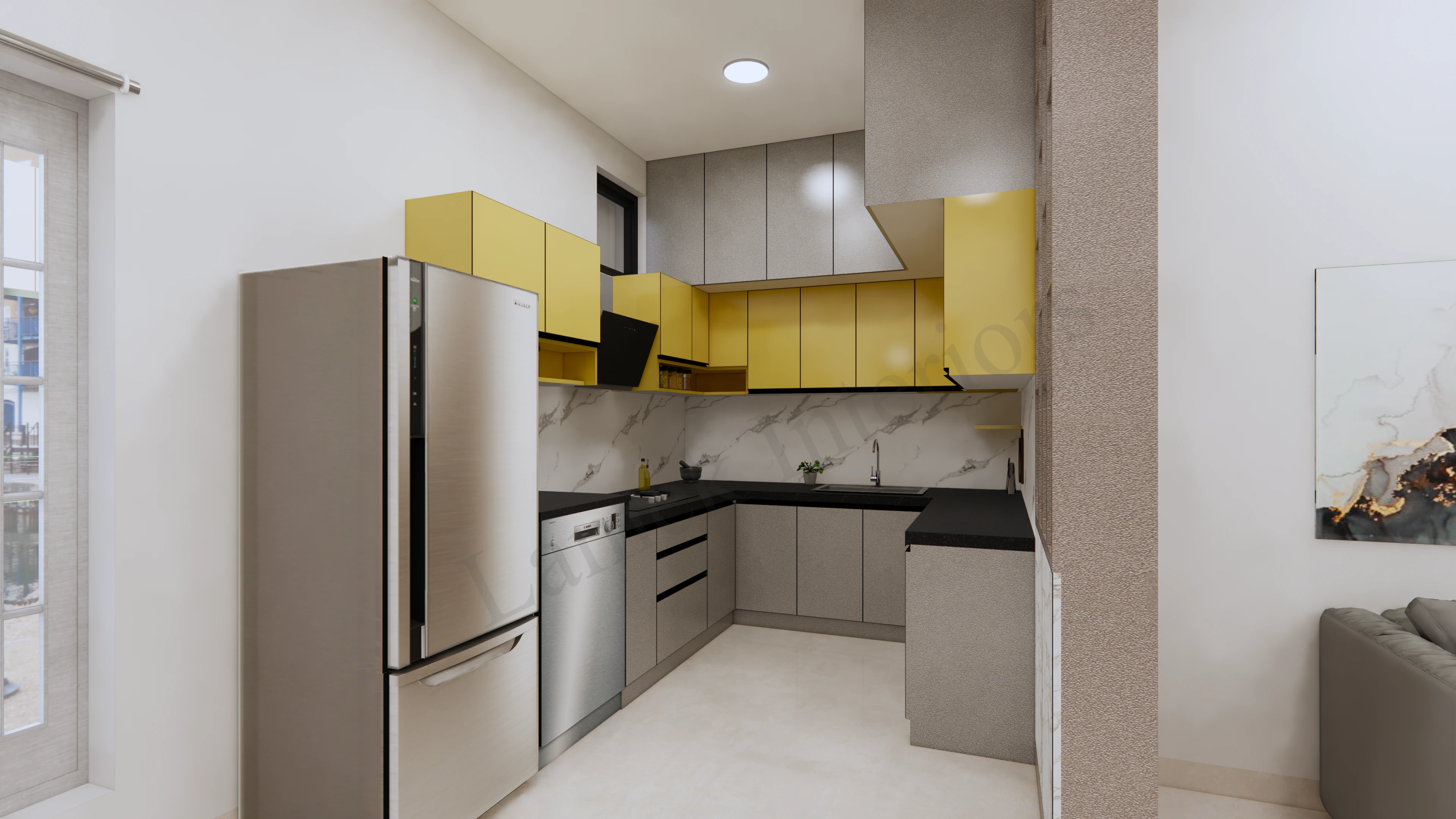 Modular kitchen interior by Lamek Interiors