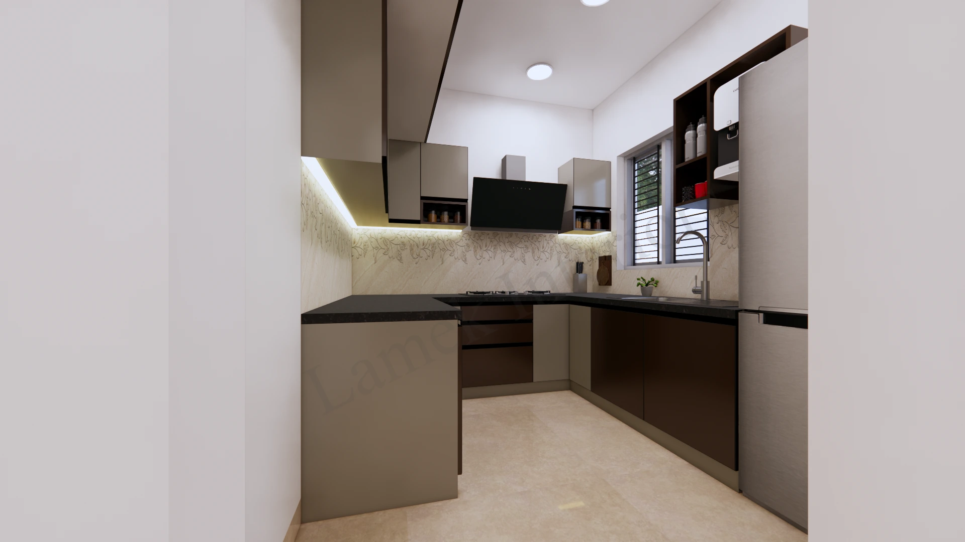Modular kitchen interior by Lamek Interiors