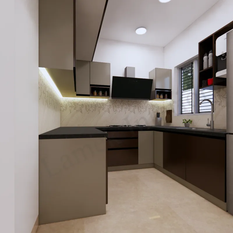 Modular kitchen built by Lamek Interiors
