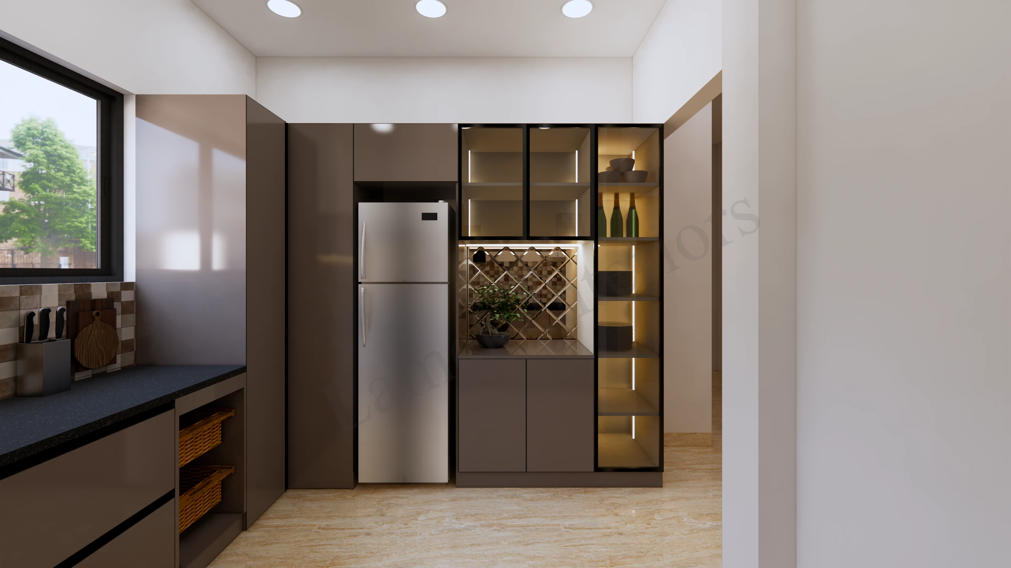 Modular kitchen interior by Lamek Interiors