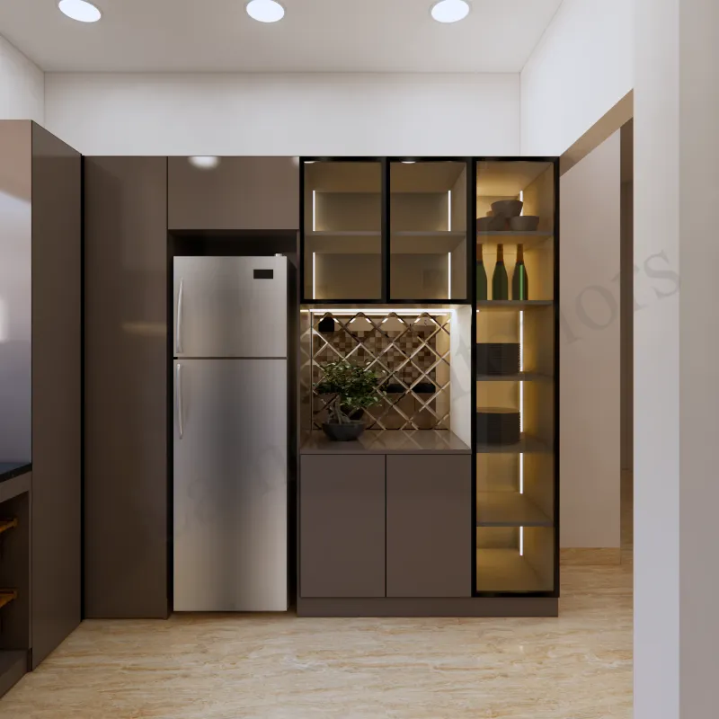 Modular kitchen built by Lamek Interiors