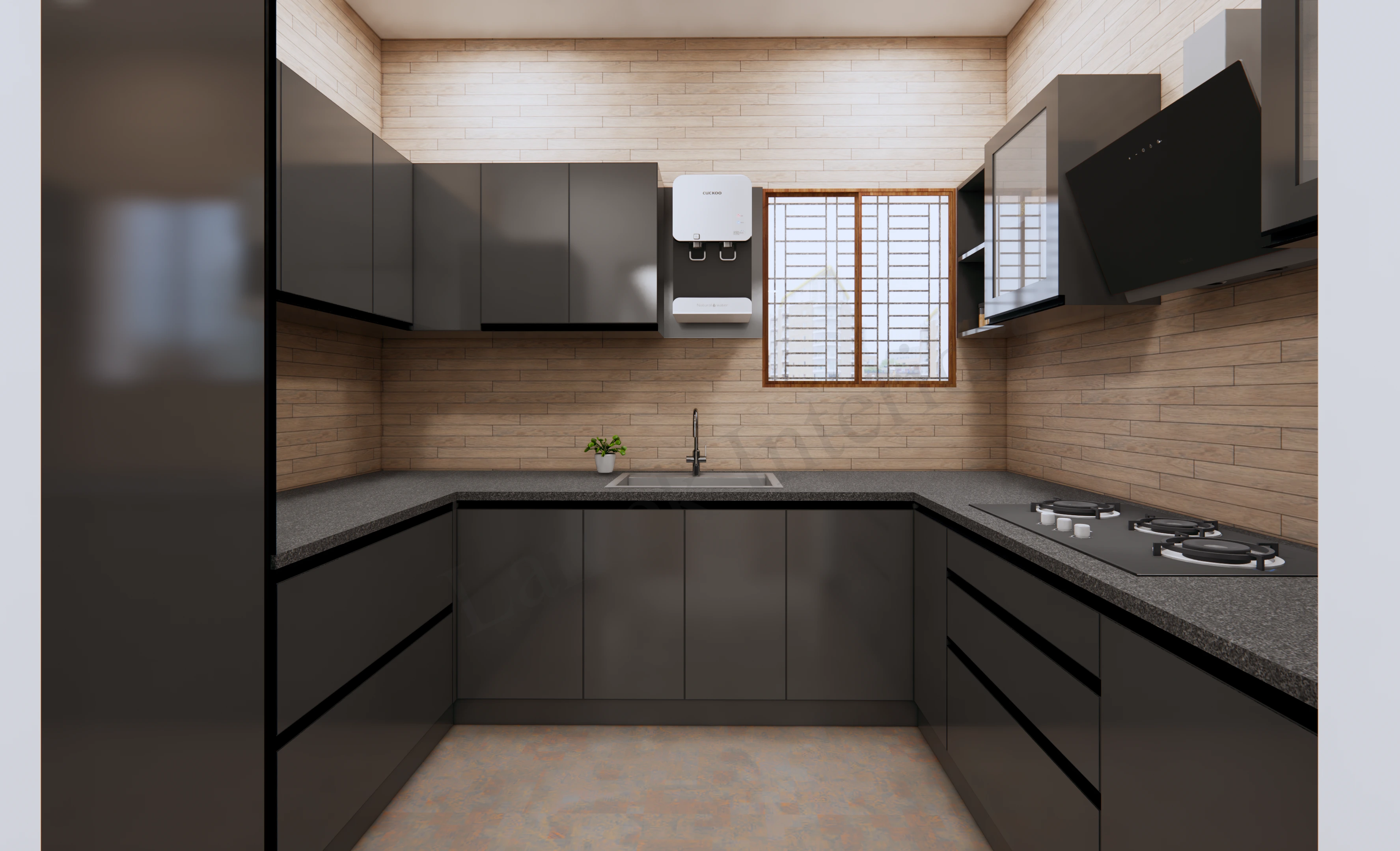 Modular kitchen interior by Lamek Interiors