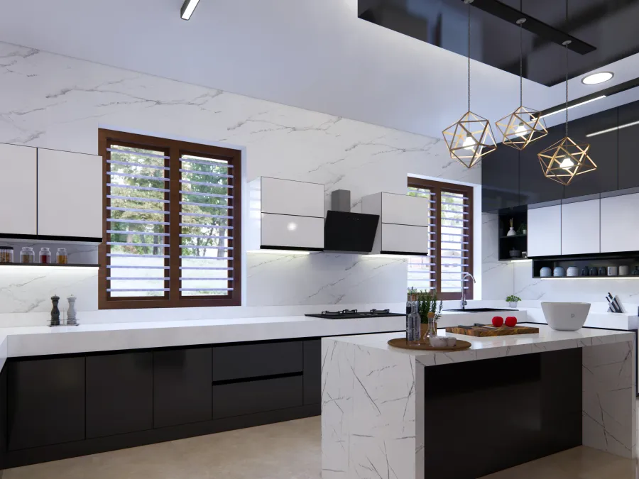 Modular Kitchen interior design by Lamek Interiors, Chennai