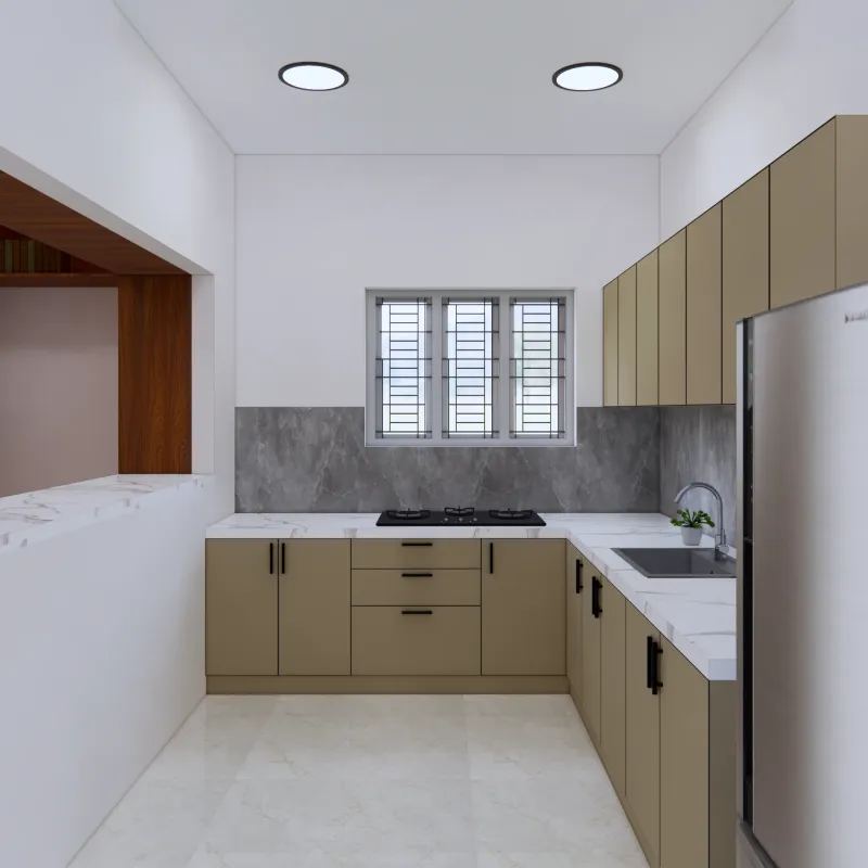 Modular kitchen built by Lamek Interiors