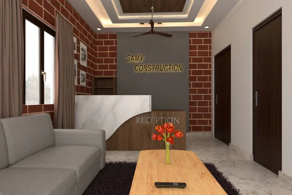 Office interior design by Lamek Interiors, Chennai