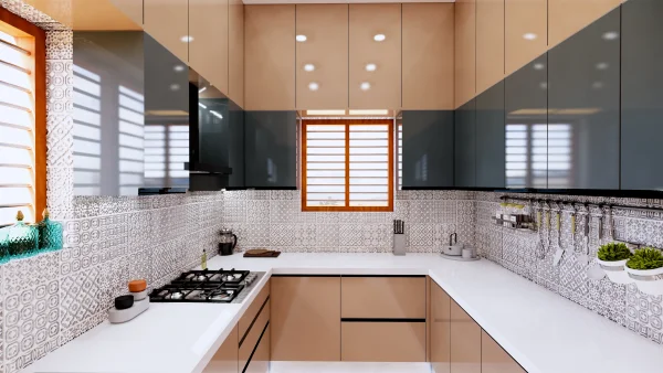Modular Kitchen interior design by Lamek Interiors, Chennai