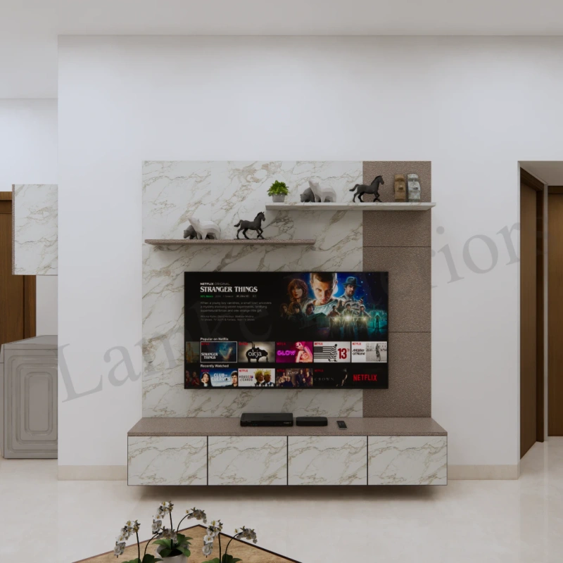 TV Unit interior design - tv unit 09 by Lamek Interiors