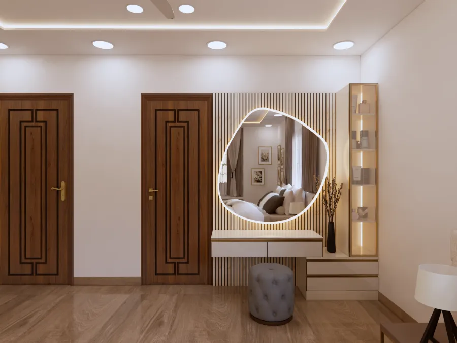 Wall Finishes & Wallpaper interior design by Lamek Interiors, Chennai